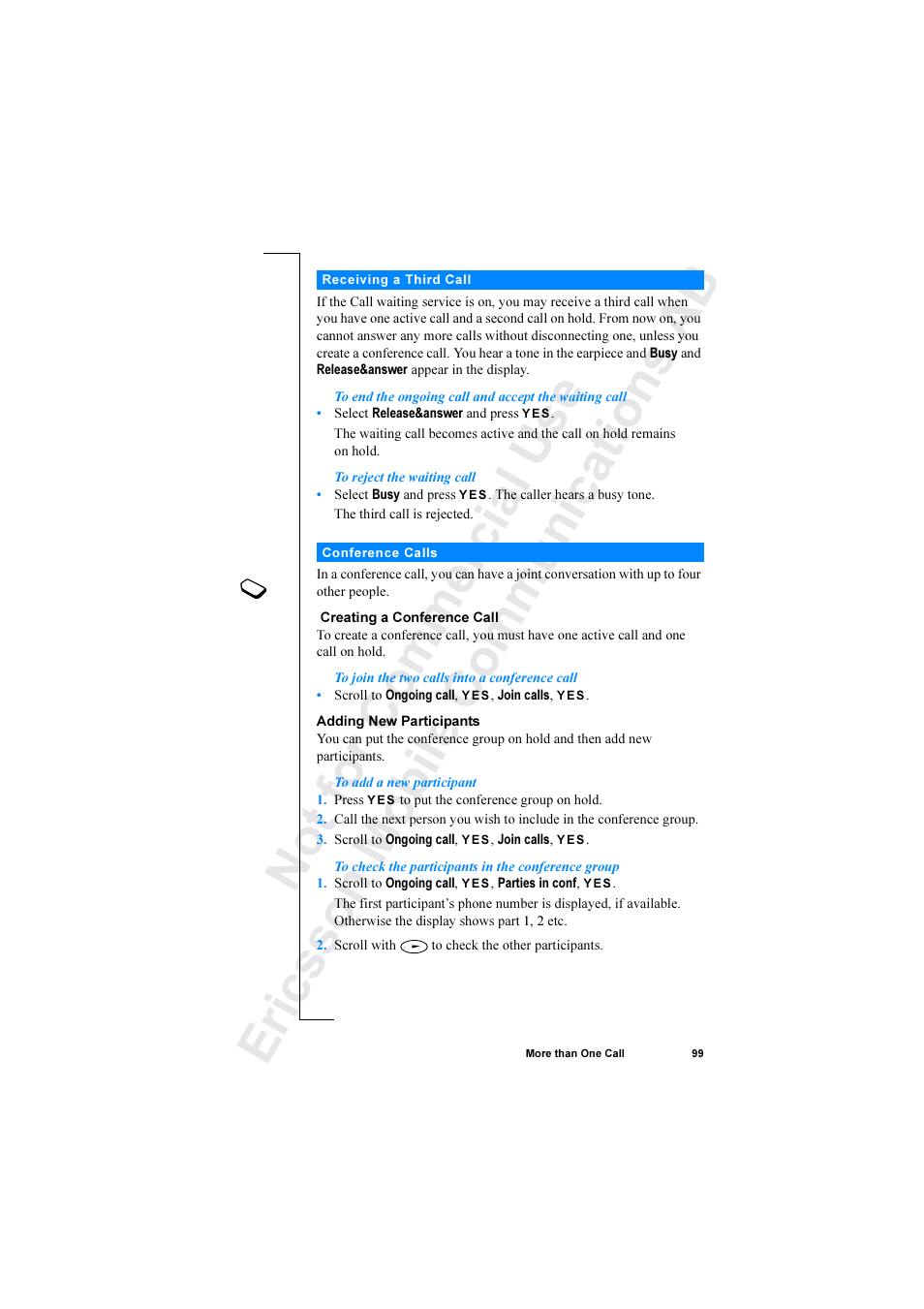 Ericsson R520 User Manual | Page 99 / 152