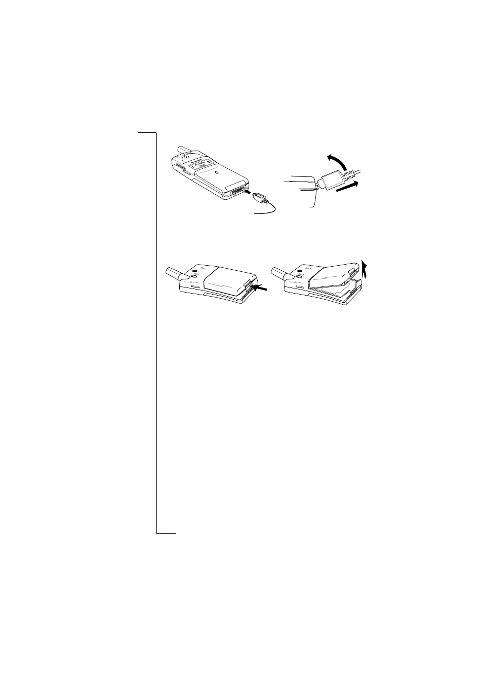 Disconnecting the charger, Removing the battery | Ericsson T18s User Manual | Page 10 / 107