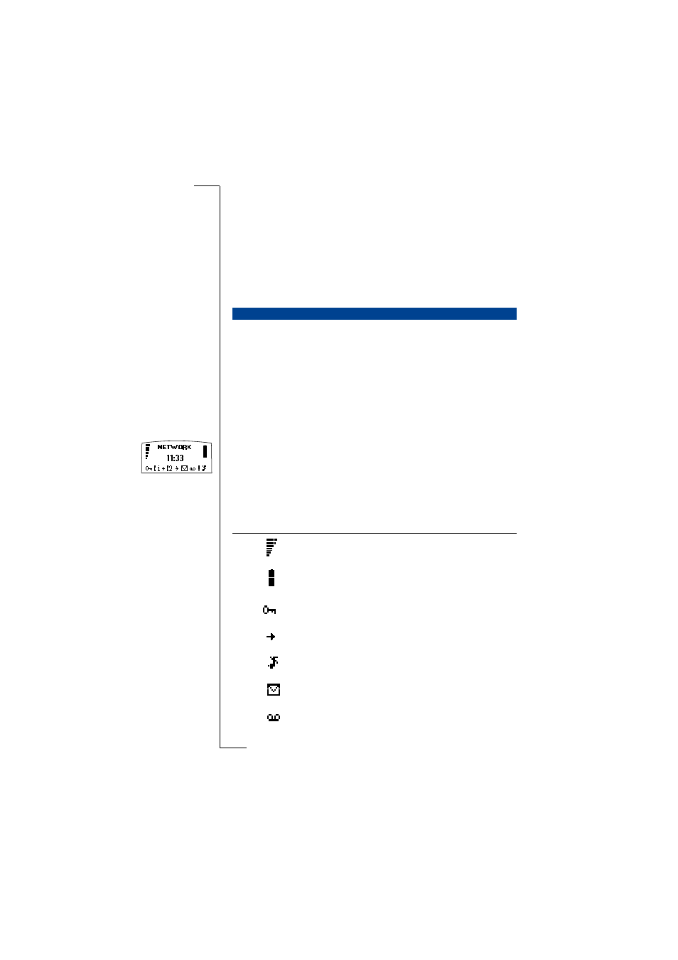 Display information andkey functions, Display information, Icons in the display | Display information and key functions | Ericsson T18s User Manual | Page 14 / 107