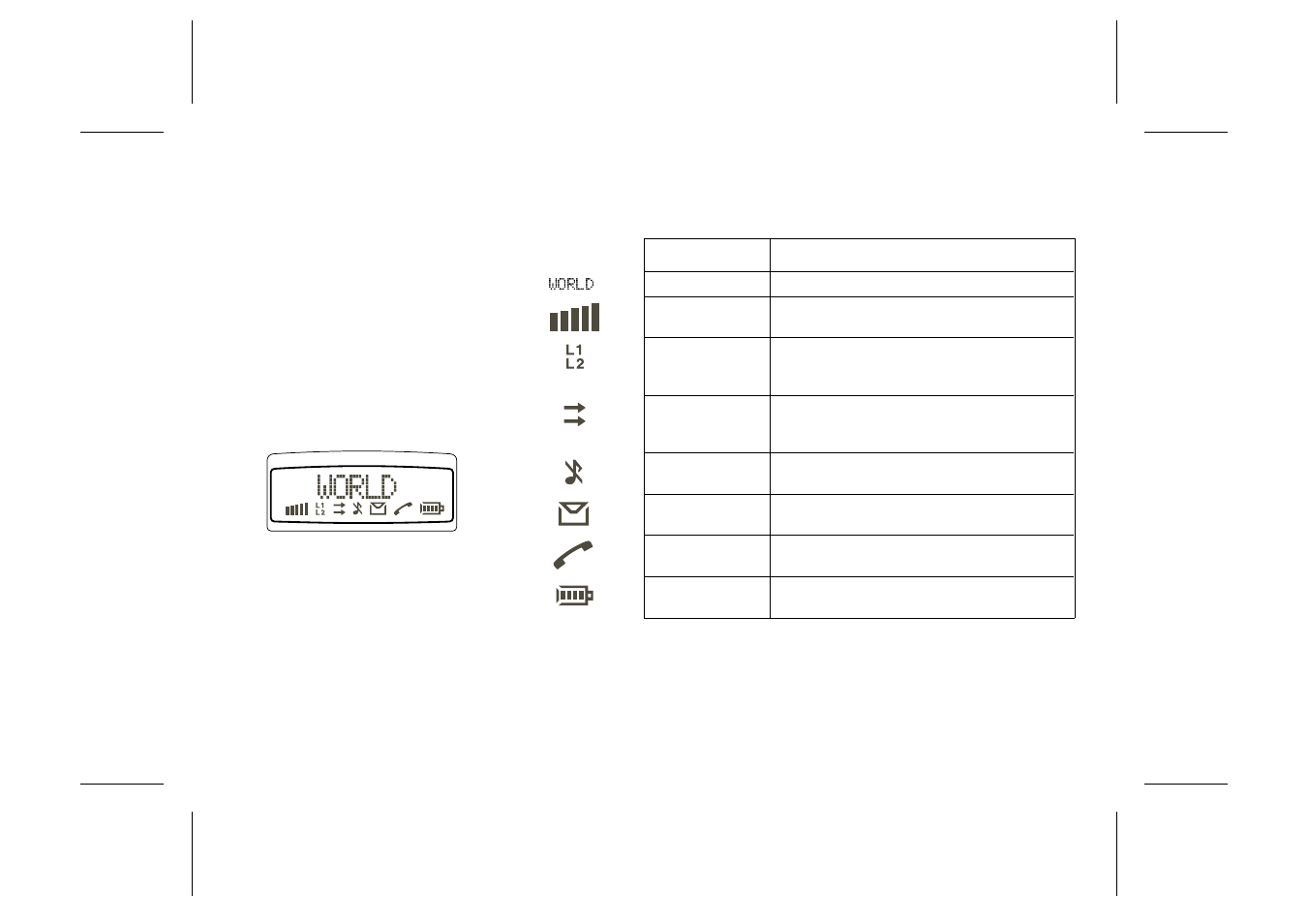 About the display | Ericsson GF768 User Manual | Page 10 / 35