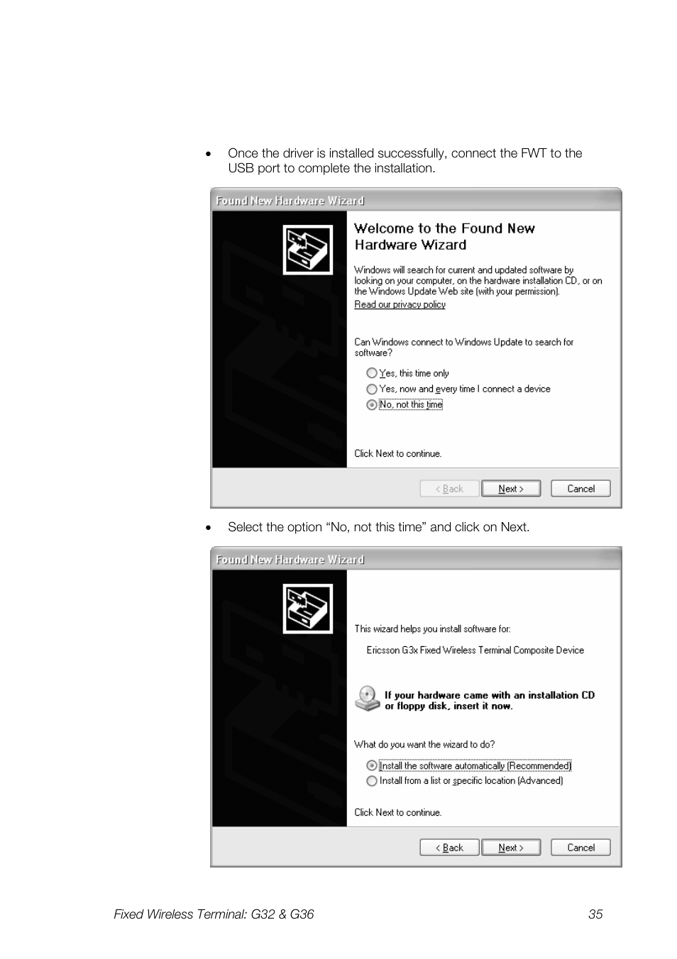 Ericsson G36 User Manual | Page 35 / 84