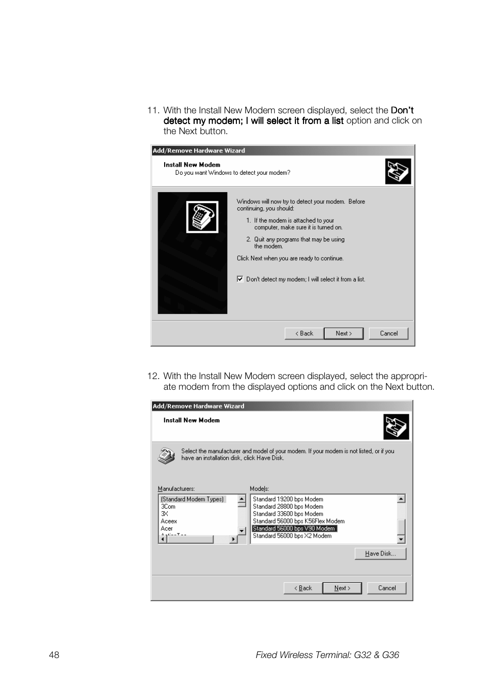 Ericsson G36 User Manual | Page 48 / 84