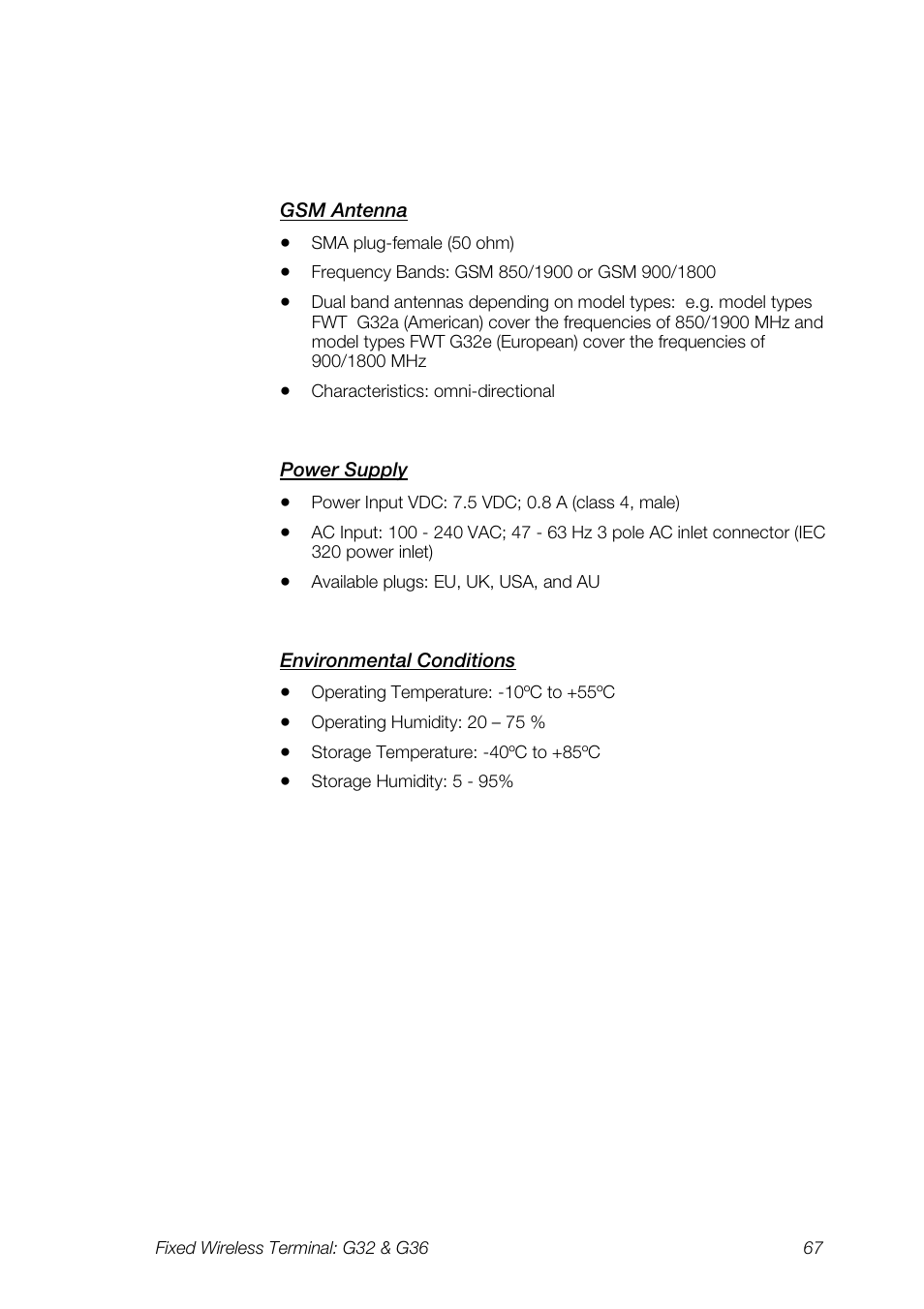 Ericsson G36 User Manual | Page 67 / 84