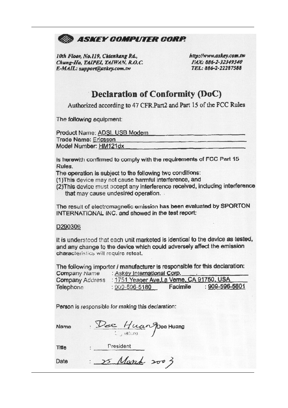Important information | Ericsson HM121dp User Manual | Page 42 / 47