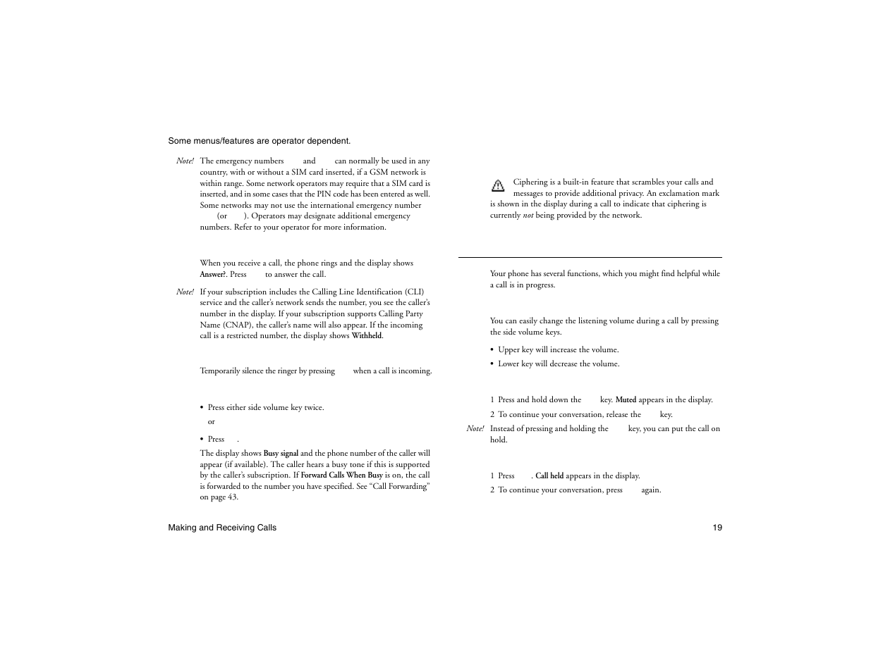 Not for commercial use - ericsson inc, During a call | Ericsson R300Z User Manual | Page 26 / 88