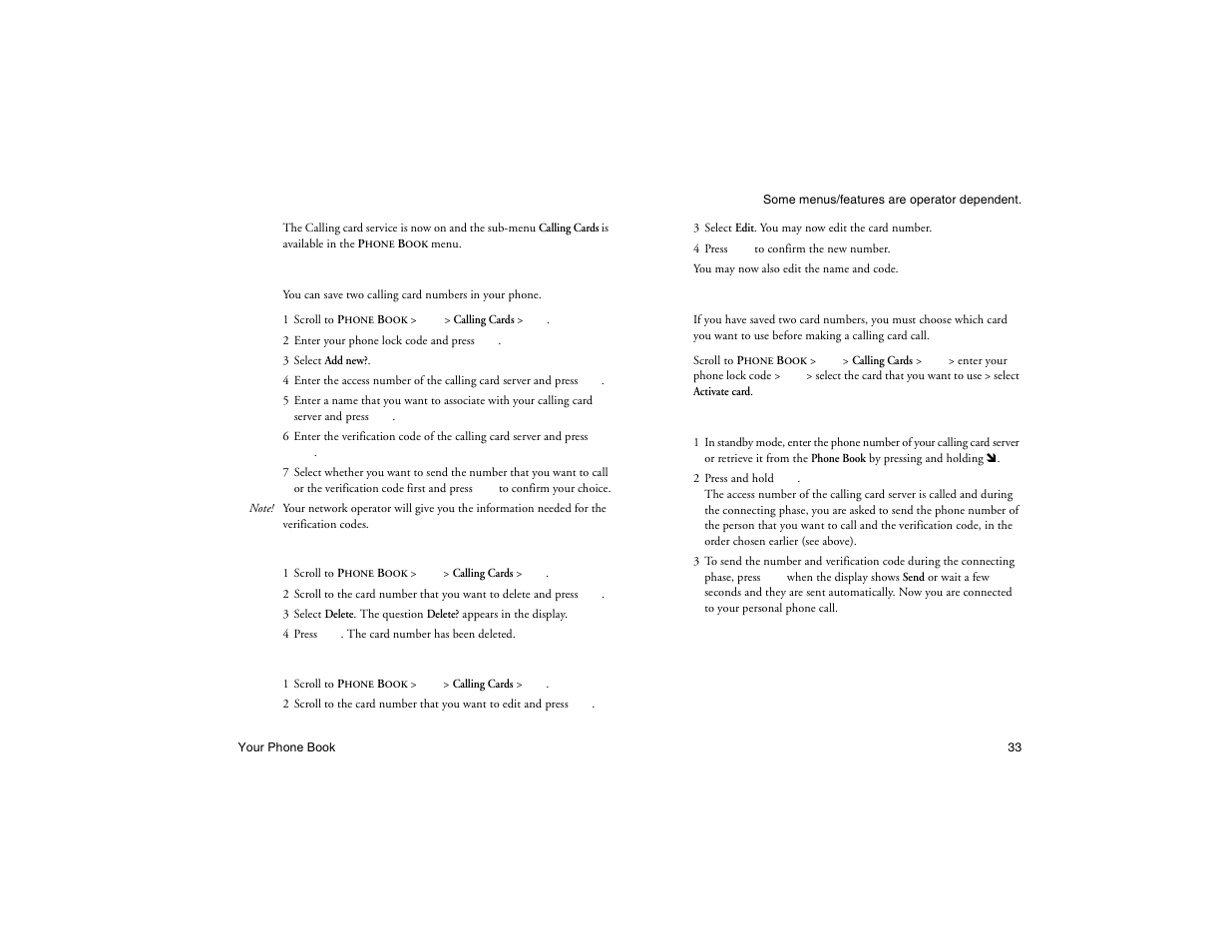 Not for commercial use - ericsson inc | Ericsson R300Z User Manual | Page 40 / 88