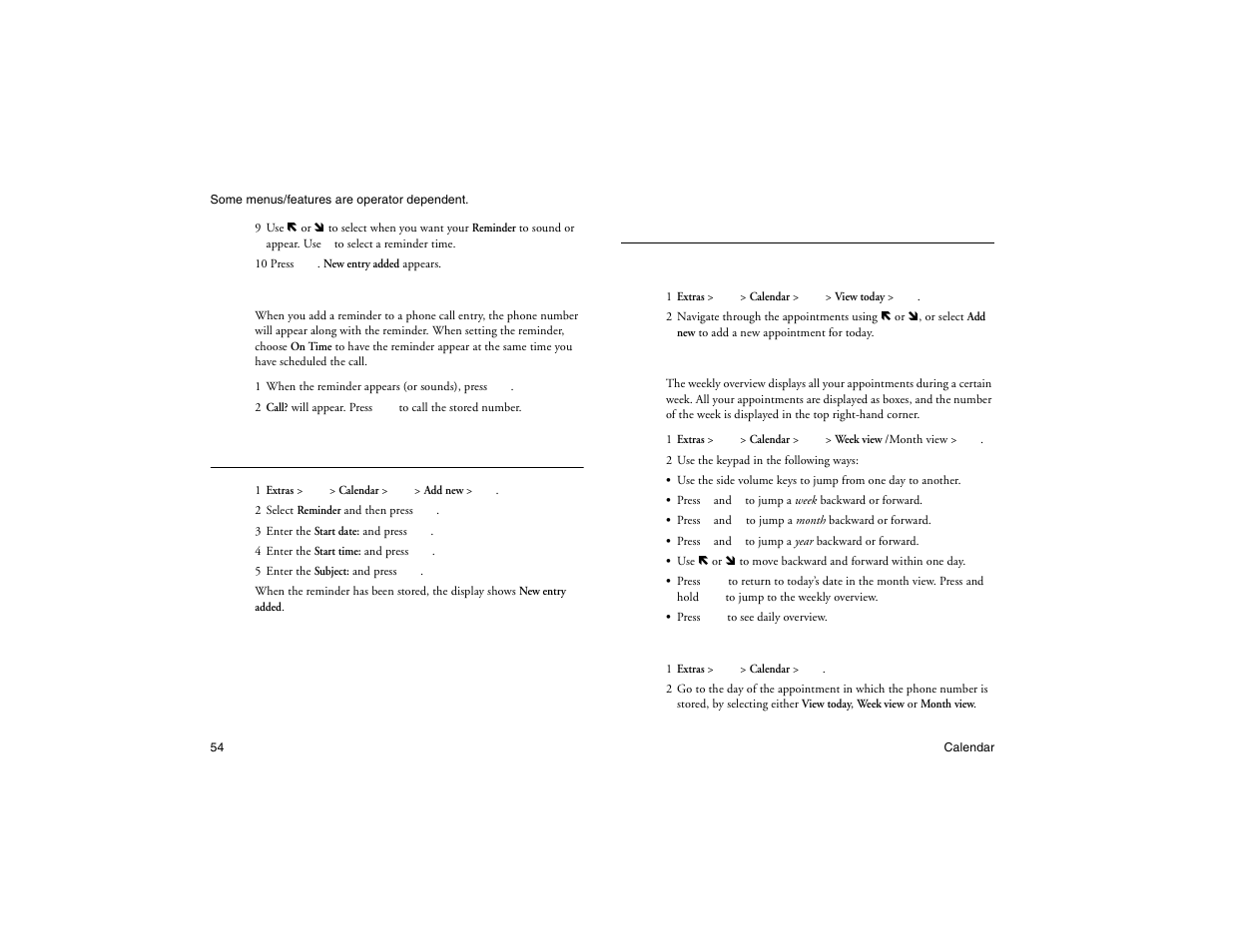 Not for commercial use - ericsson inc, Adding a reminder, Using your calendar | Ericsson R300Z User Manual | Page 61 / 88