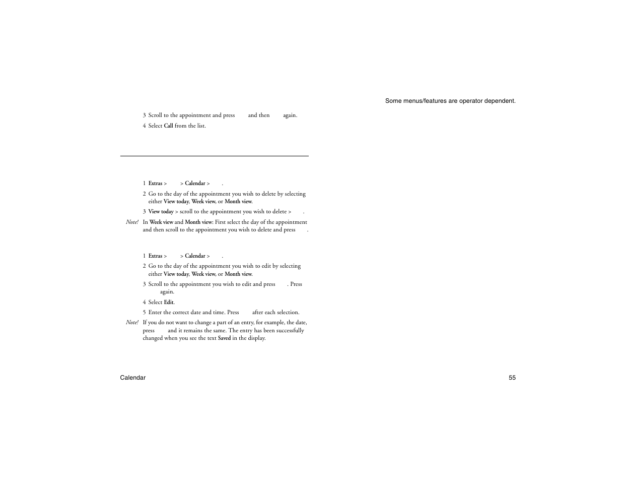 Not for commercial use - ericsson inc, Managing your calendar | Ericsson R300Z User Manual | Page 62 / 88