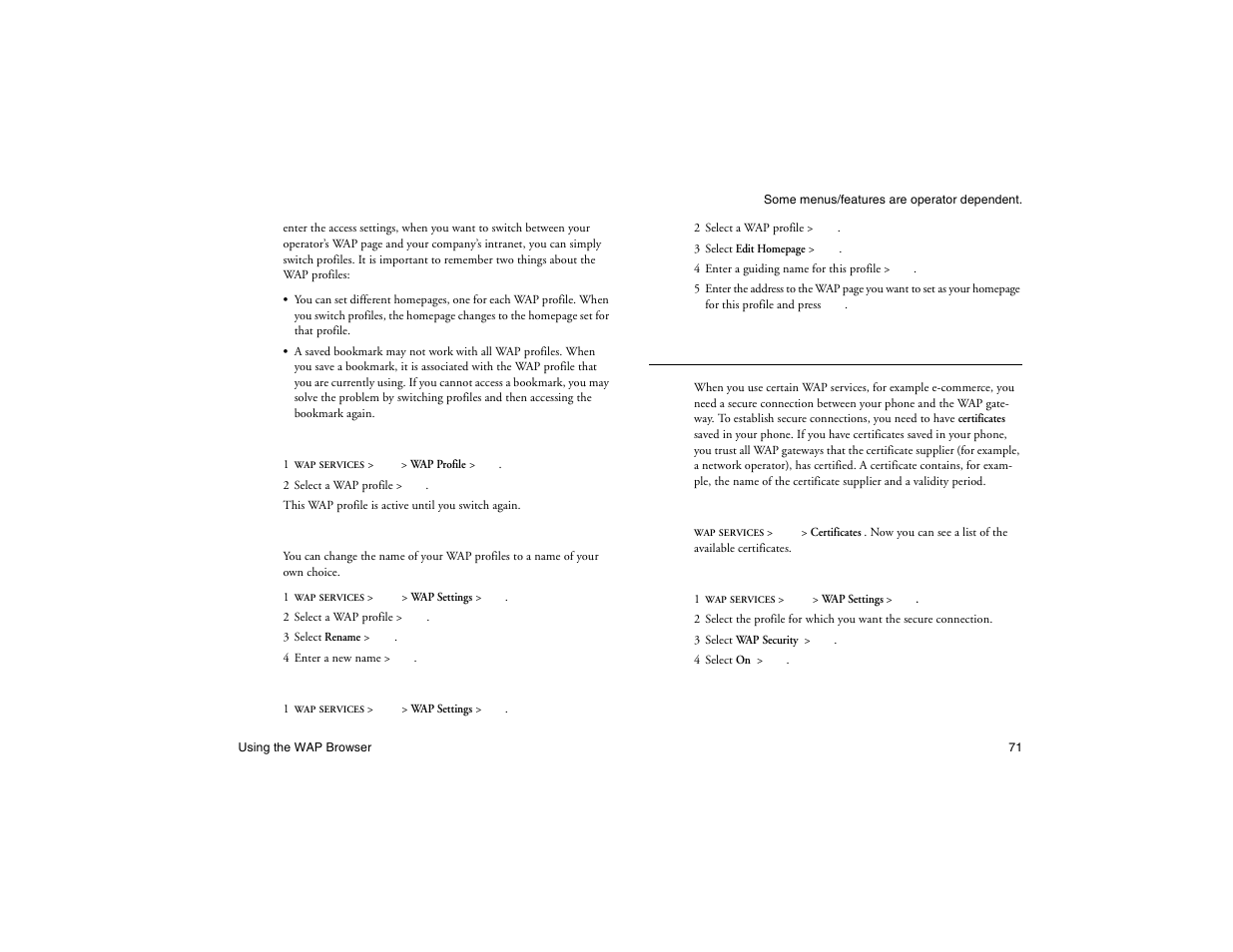 Not for commercial use - ericsson inc, Security | Ericsson R300Z User Manual | Page 78 / 88