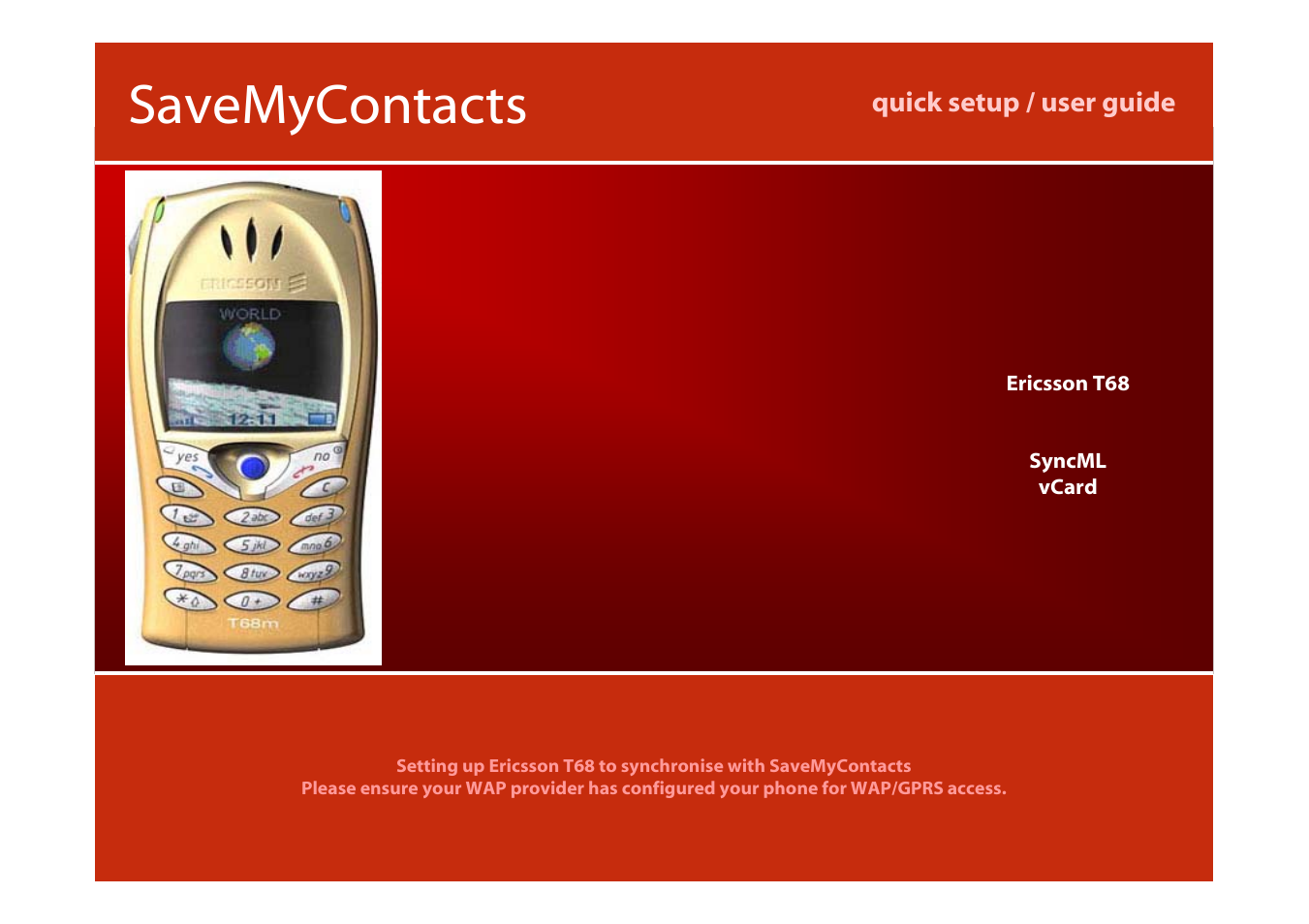 Ericsson T68 User Manual | 4 pages