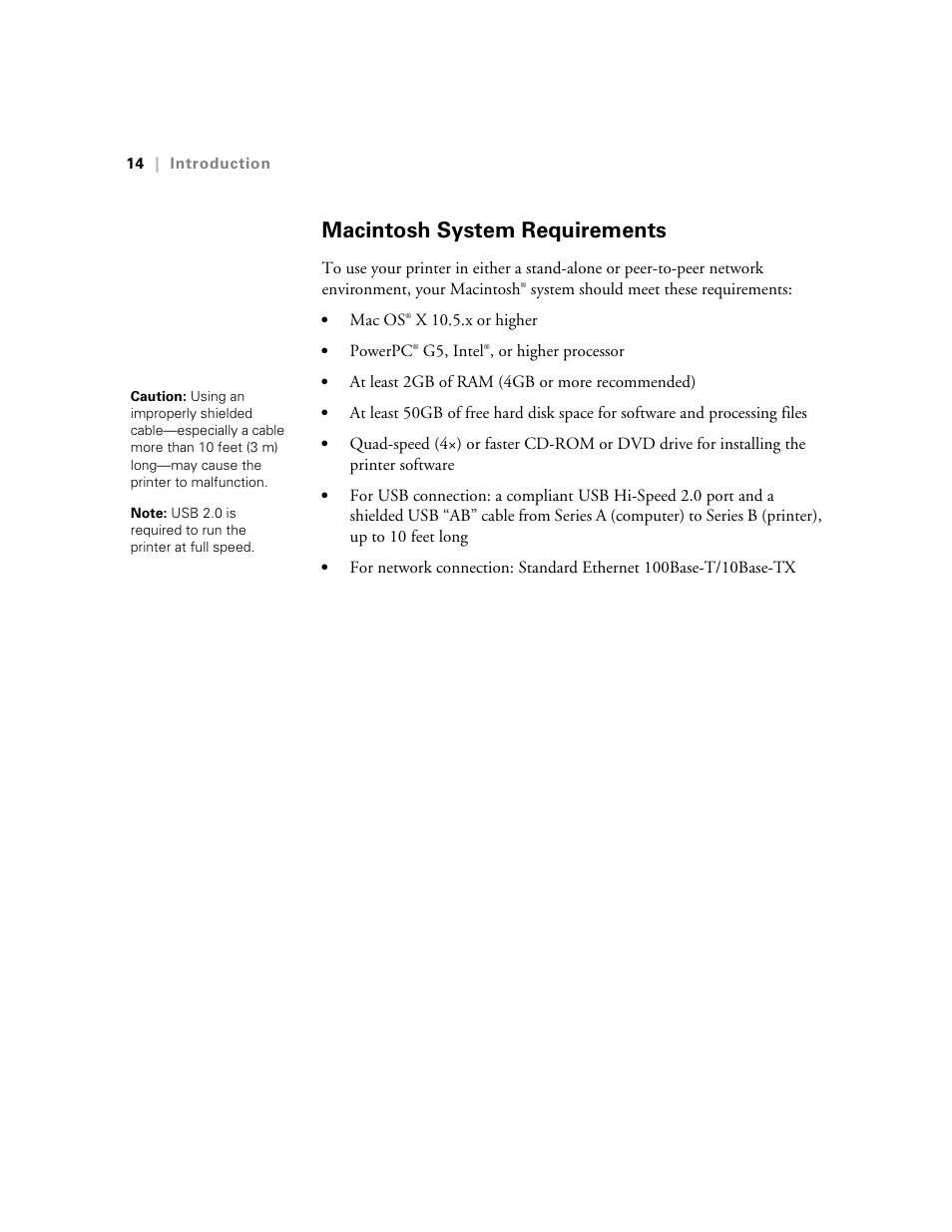 Macintosh system requirements | Ericsson STYLUS PRO 4900 User Manual | Page 12 / 174