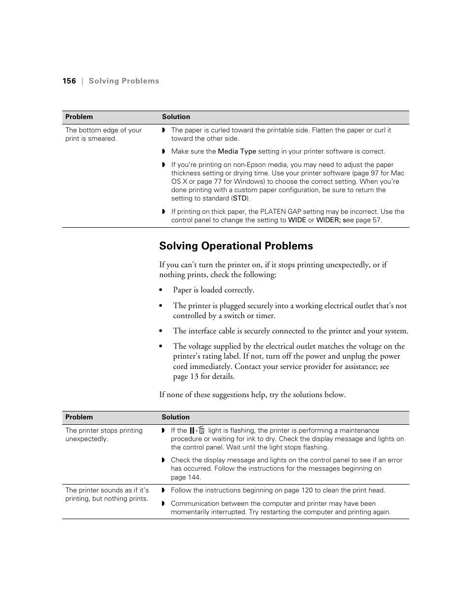 Solving operational problems | Ericsson STYLUS PRO 4900 User Manual | Page 154 / 174