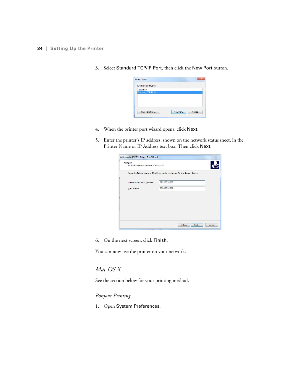 Mac os x | Ericsson STYLUS PRO 4900 User Manual | Page 32 / 174
