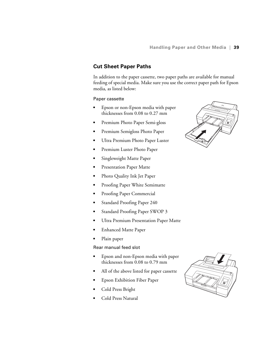 Cut sheet paper paths | Ericsson STYLUS PRO 4900 User Manual | Page 37 / 174