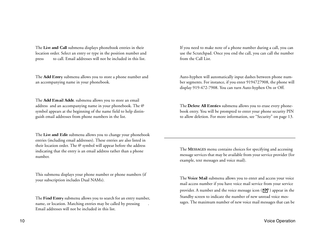 Not for commercial use - ericsson inc, Messages menu | Ericsson A1228c User Manual | Page 16 / 60