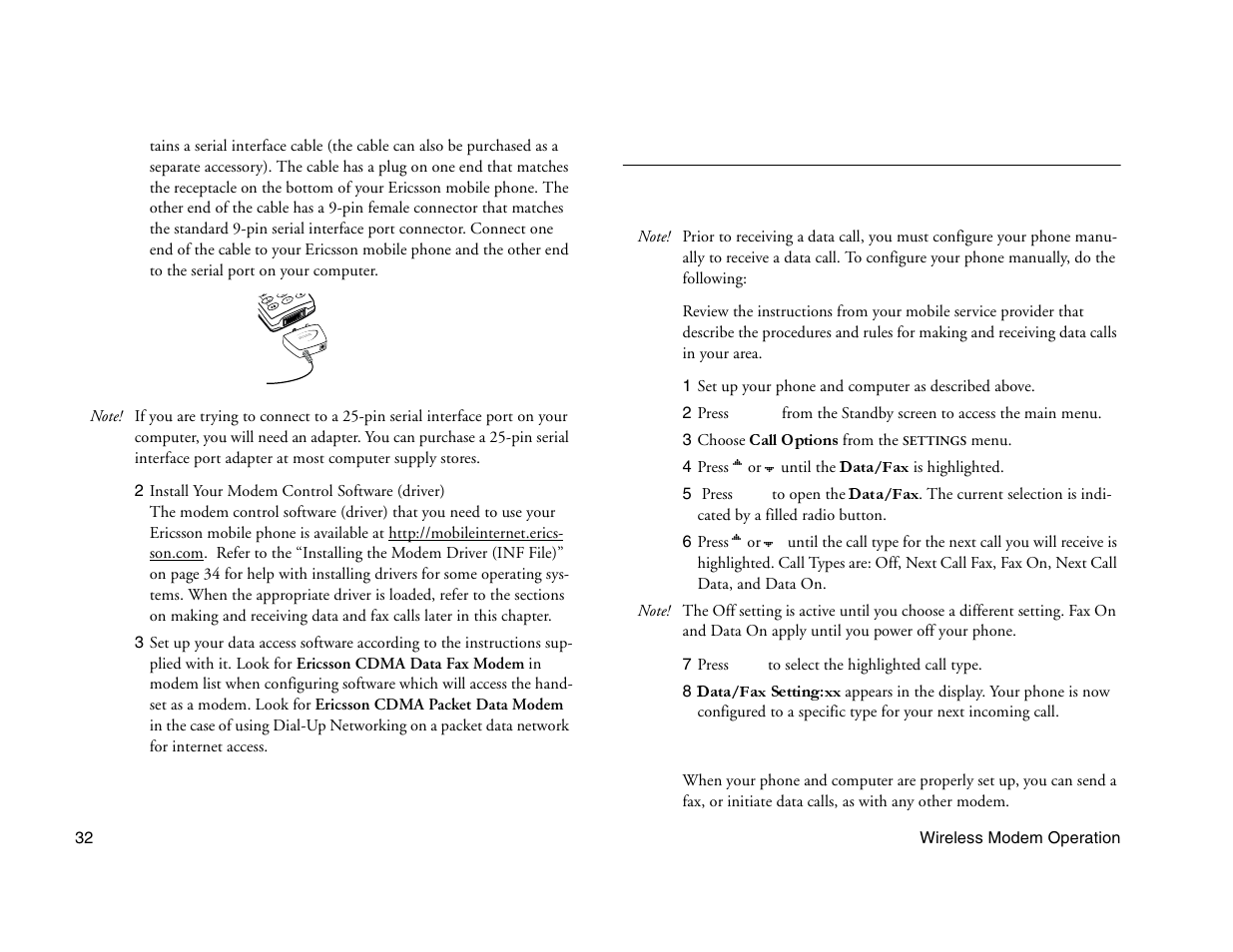 Not for commercial use - ericsson inc, Operation | Ericsson A1228c User Manual | Page 38 / 60