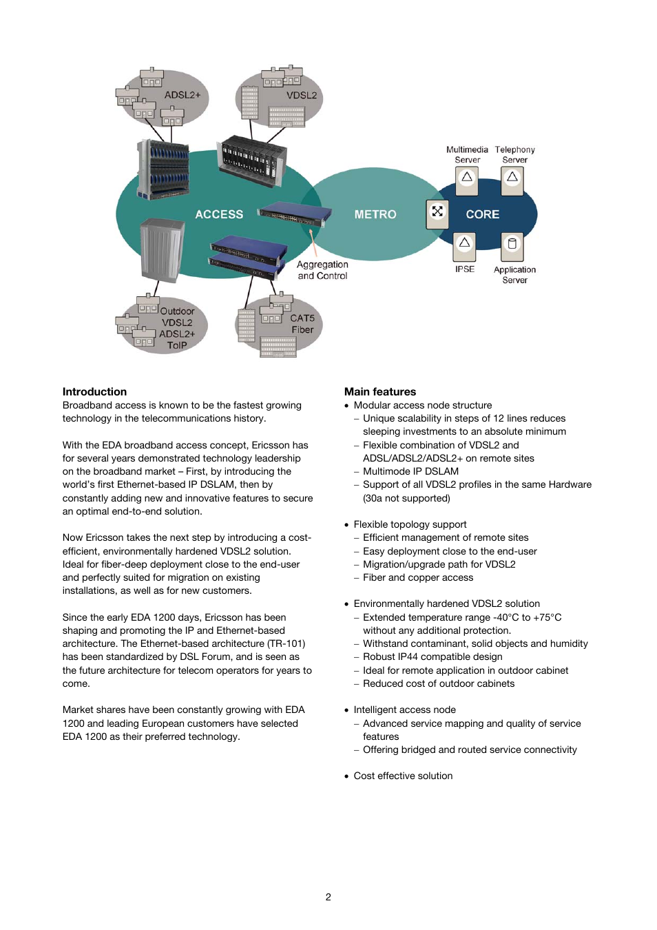 Ericsson SOLUTION DESCRIPTION EDA 1200 4.0 User Manual | Page 2 / 22