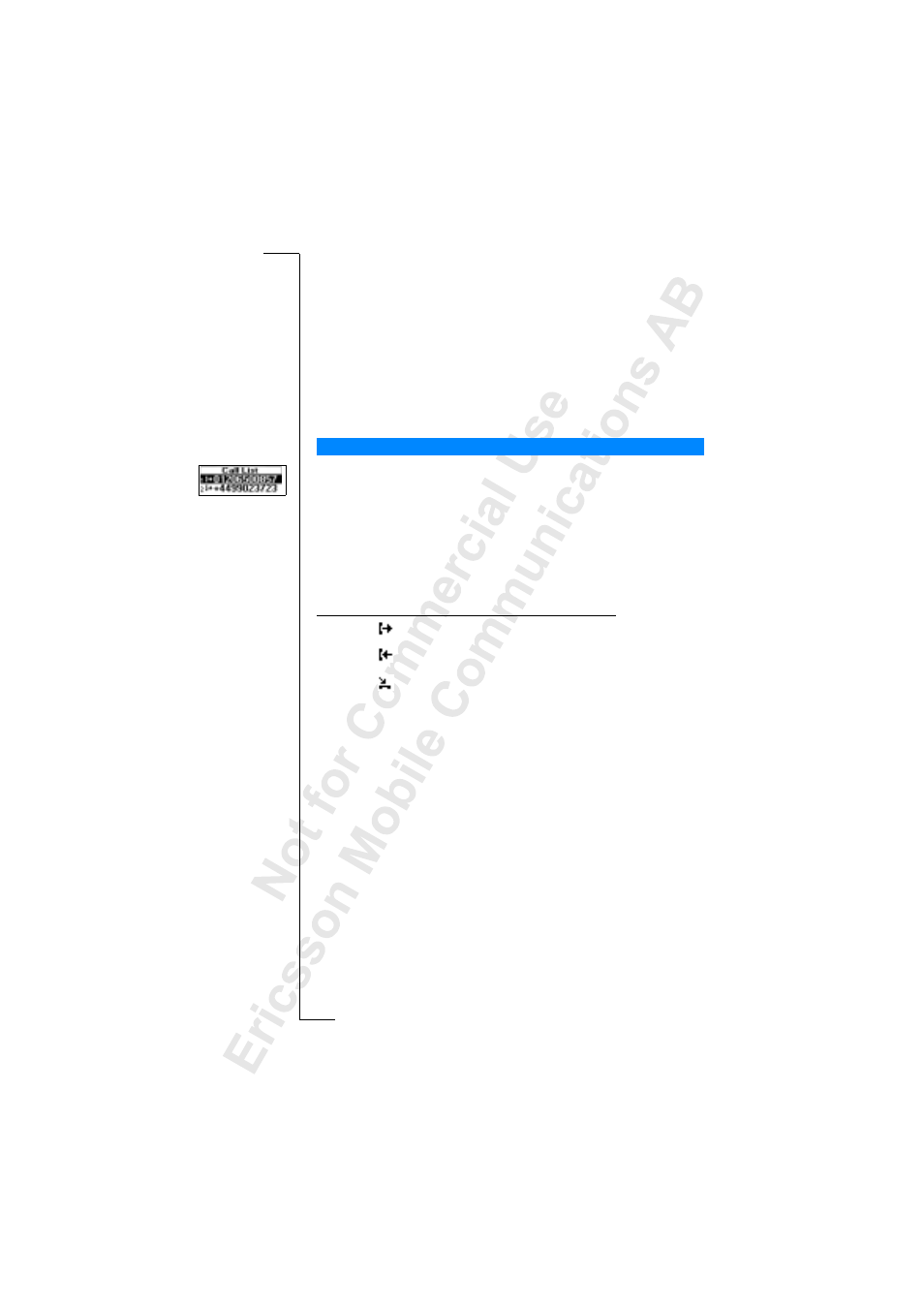 Using the call list, Using the call list 35 | Ericsson T28z User Manual | Page 36 / 128