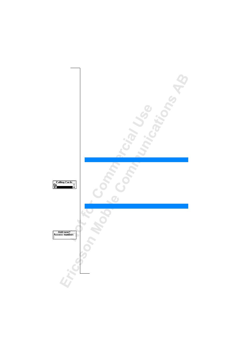 Callingcard calls, Calling card calls 79, Calling card calls | Ericsson T28z User Manual | Page 80 / 128