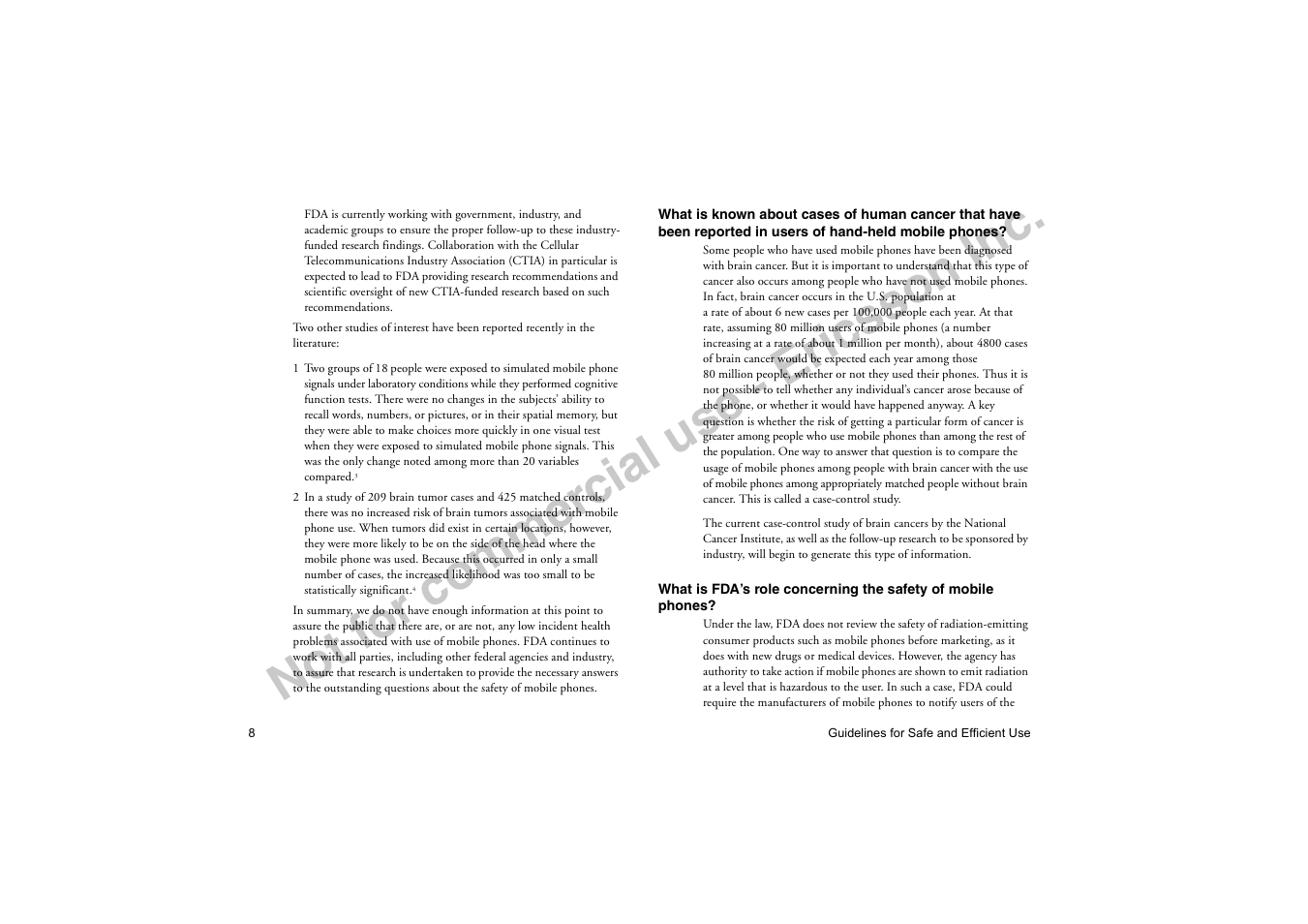 No t f or co m m er cia l u se - e ric ss on in c | Ericsson T18di User Manual | Page 12 / 84
