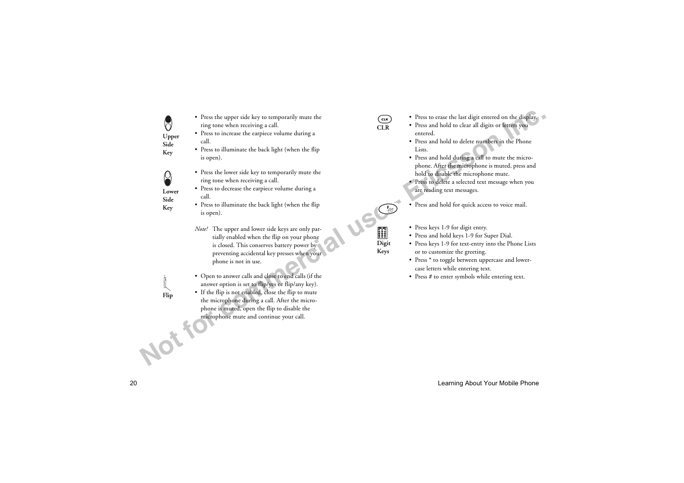 No t f or co m m er cia l u se - e ric ss on in c | Ericsson T18di User Manual | Page 24 / 84