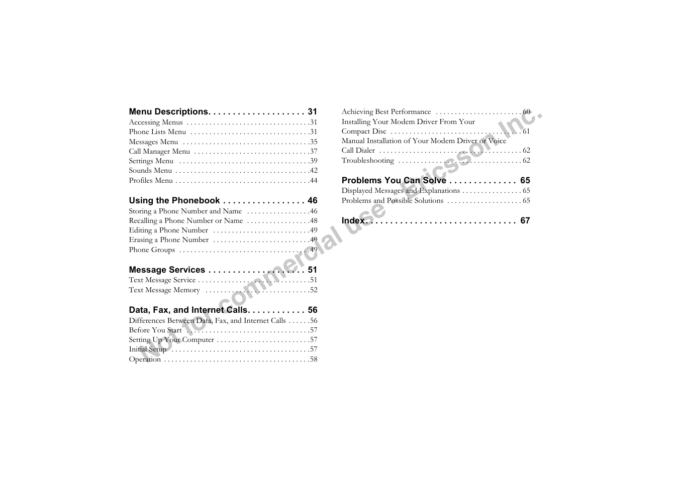 Ericsson T18di User Manual | Page 4 / 84