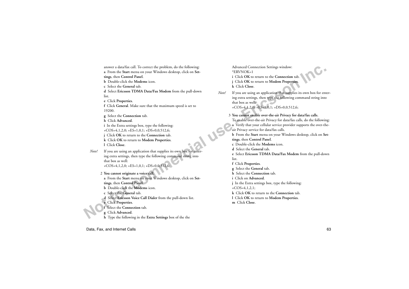 No t f or co m m er cia l u se - e ric ss on in c | Ericsson T18di User Manual | Page 67 / 84