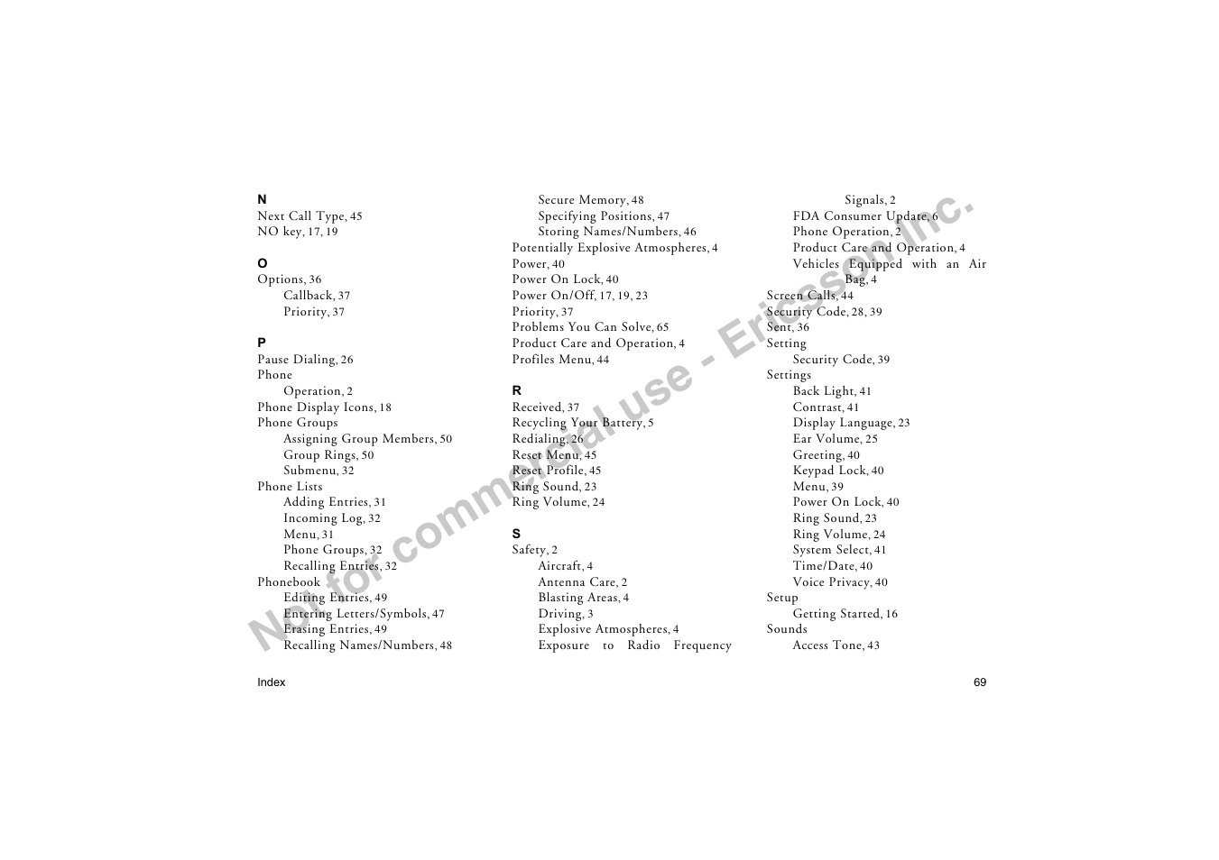 Ericsson T18di User Manual | Page 73 / 84