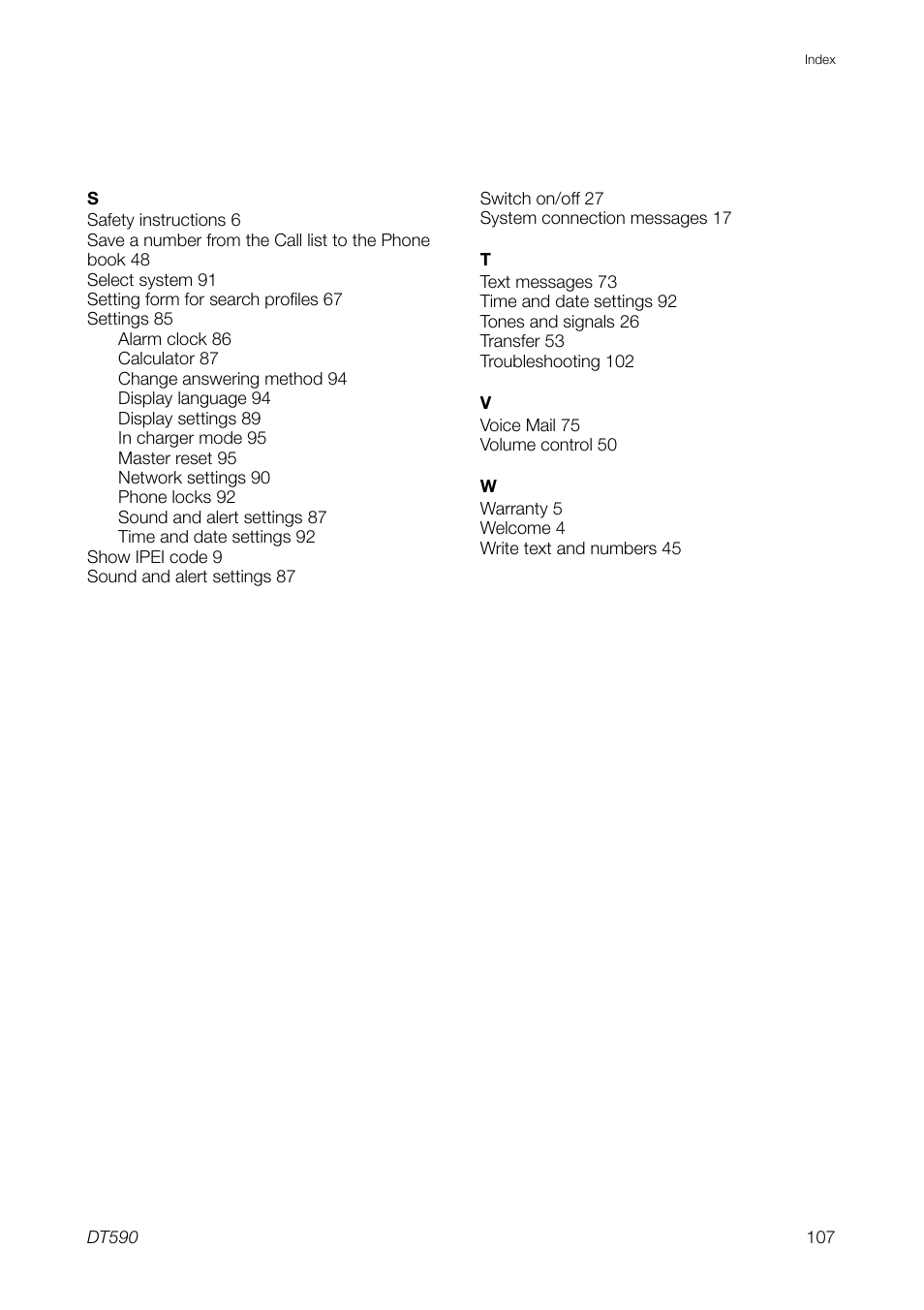 Ericsson DT59C User Manual | Page 107 / 108