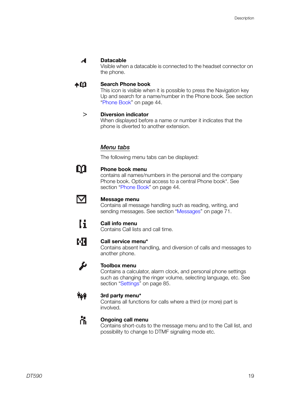 Ericsson DT59C User Manual | Page 19 / 108