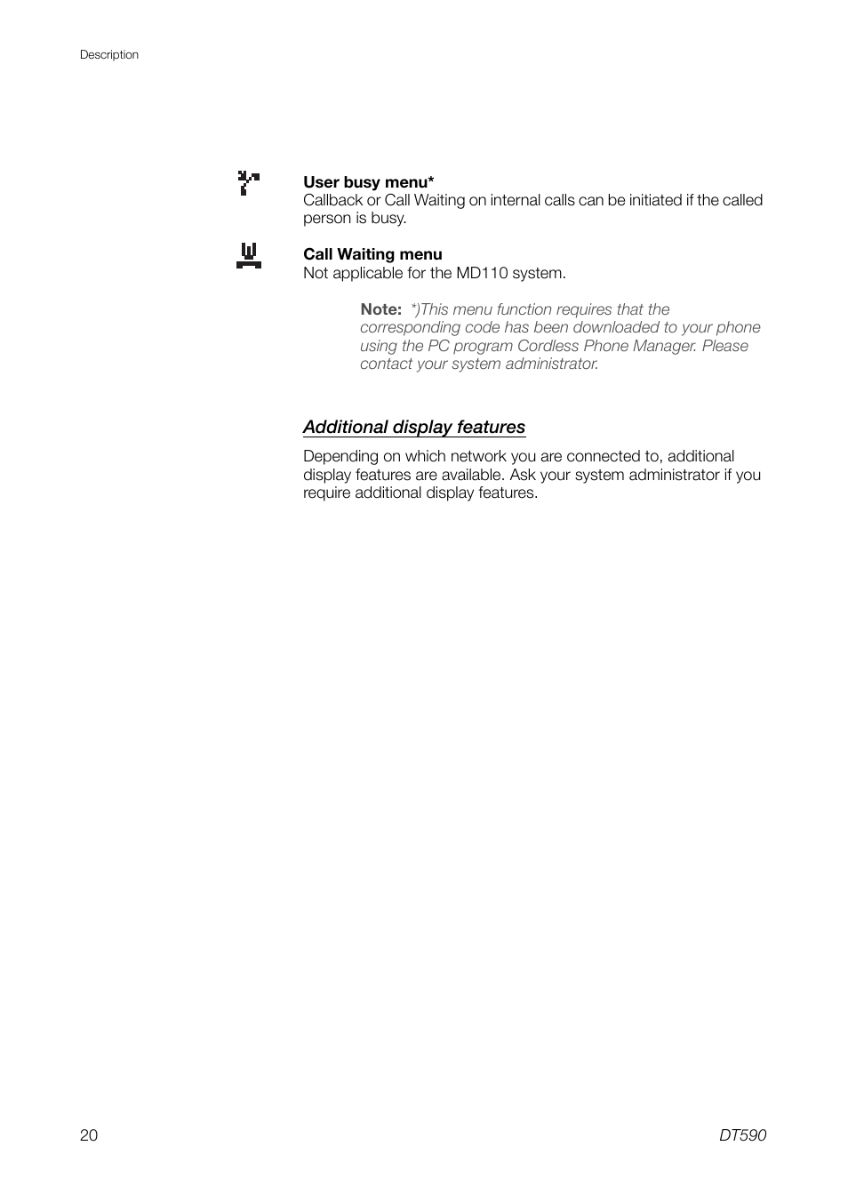 Ericsson DT59C User Manual | Page 20 / 108