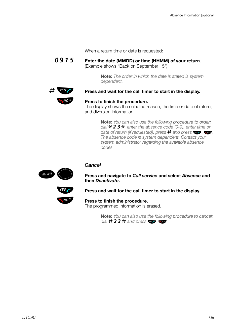 Ericsson DT59C User Manual | Page 69 / 108