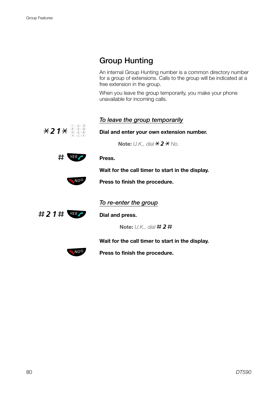 Group hunting, 21# ь ы | Ericsson DT59C User Manual | Page 80 / 108