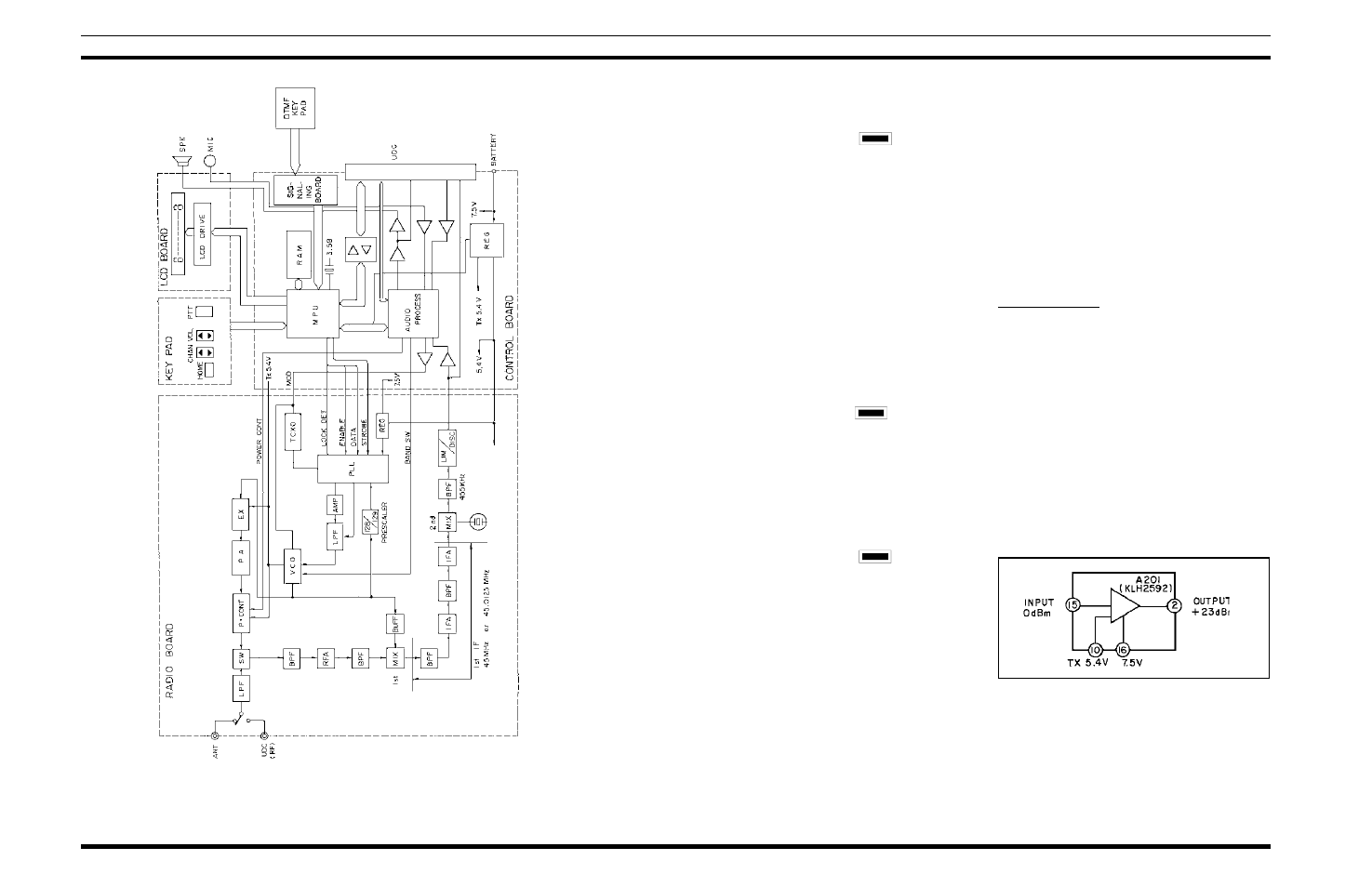 System analysis, Radio board, Transmit circuits | Ericsson LBI-31629B User Manual | Page 6 / 28