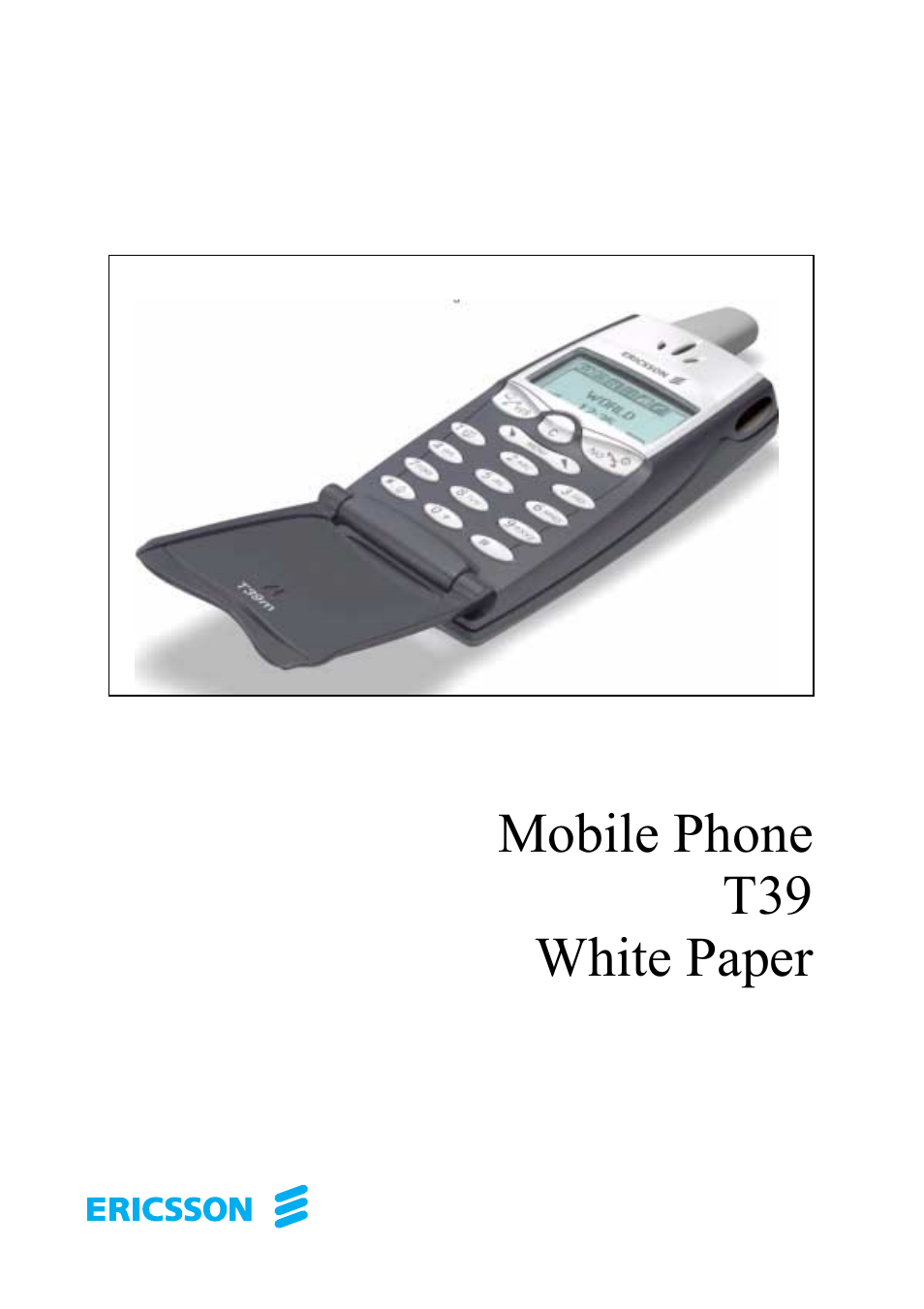 Ericsson T39 User Manual | 59 pages