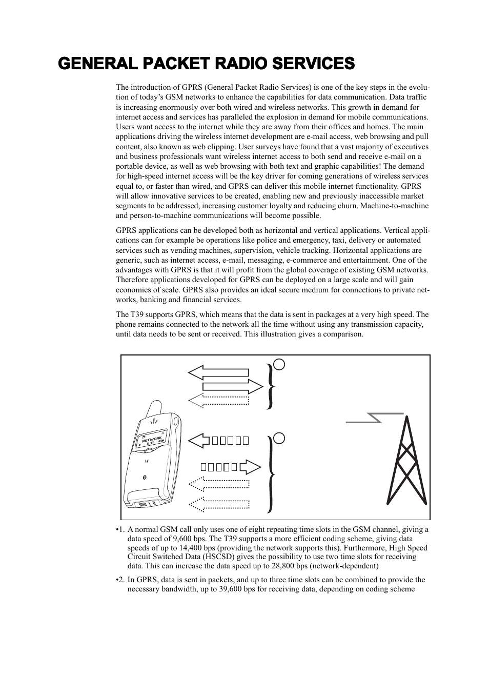 General packet radio services | Ericsson T39 User Manual | Page 10 / 59