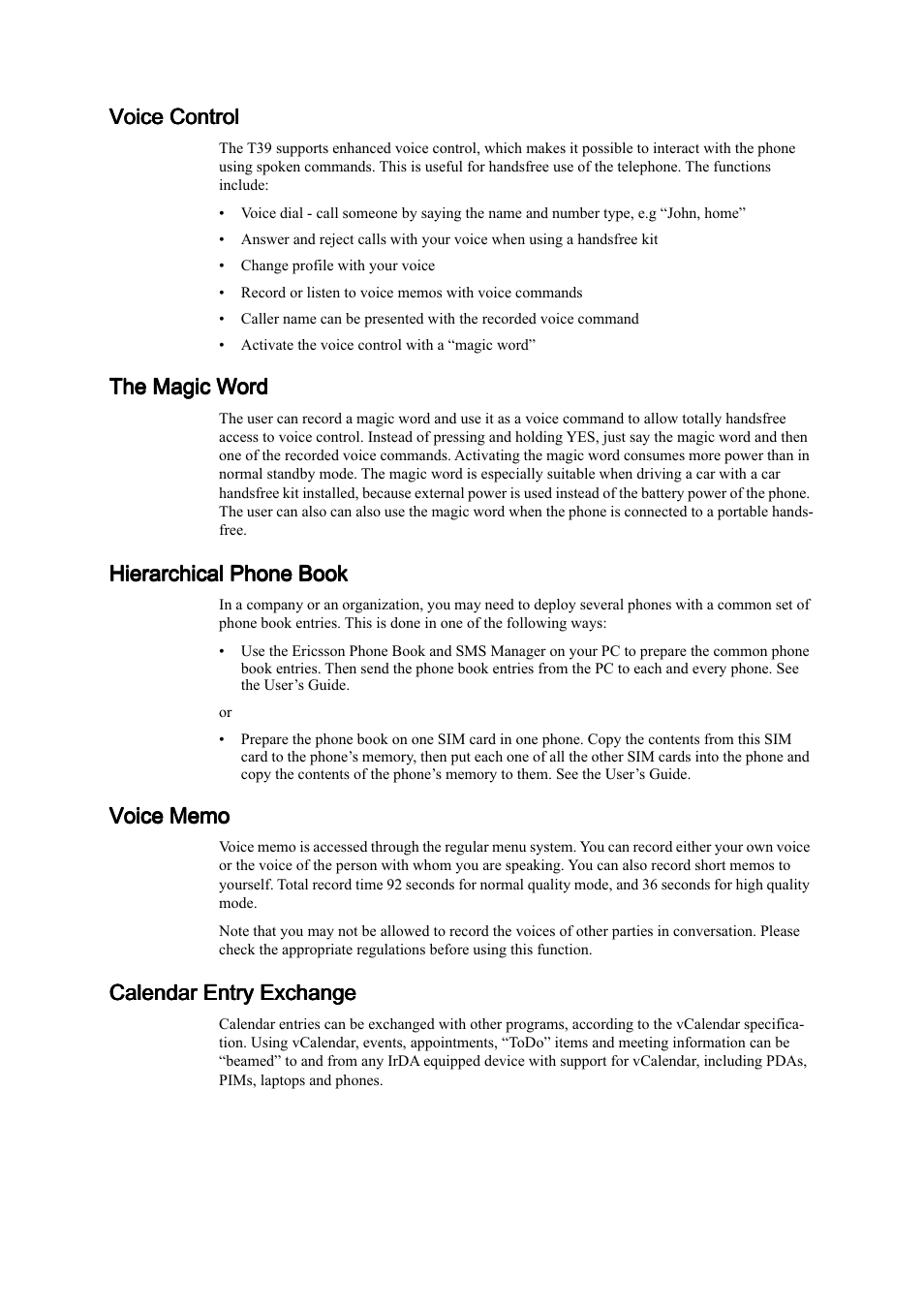 Ericsson T39 User Manual | Page 31 / 59