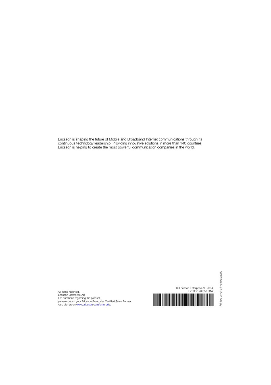 Ericsson DT292 User Manual | Page 40 / 40