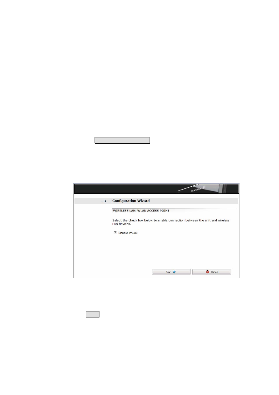 3 wireless lan configuration wizard | Ericsson W3X User Manual | Page 27 / 98