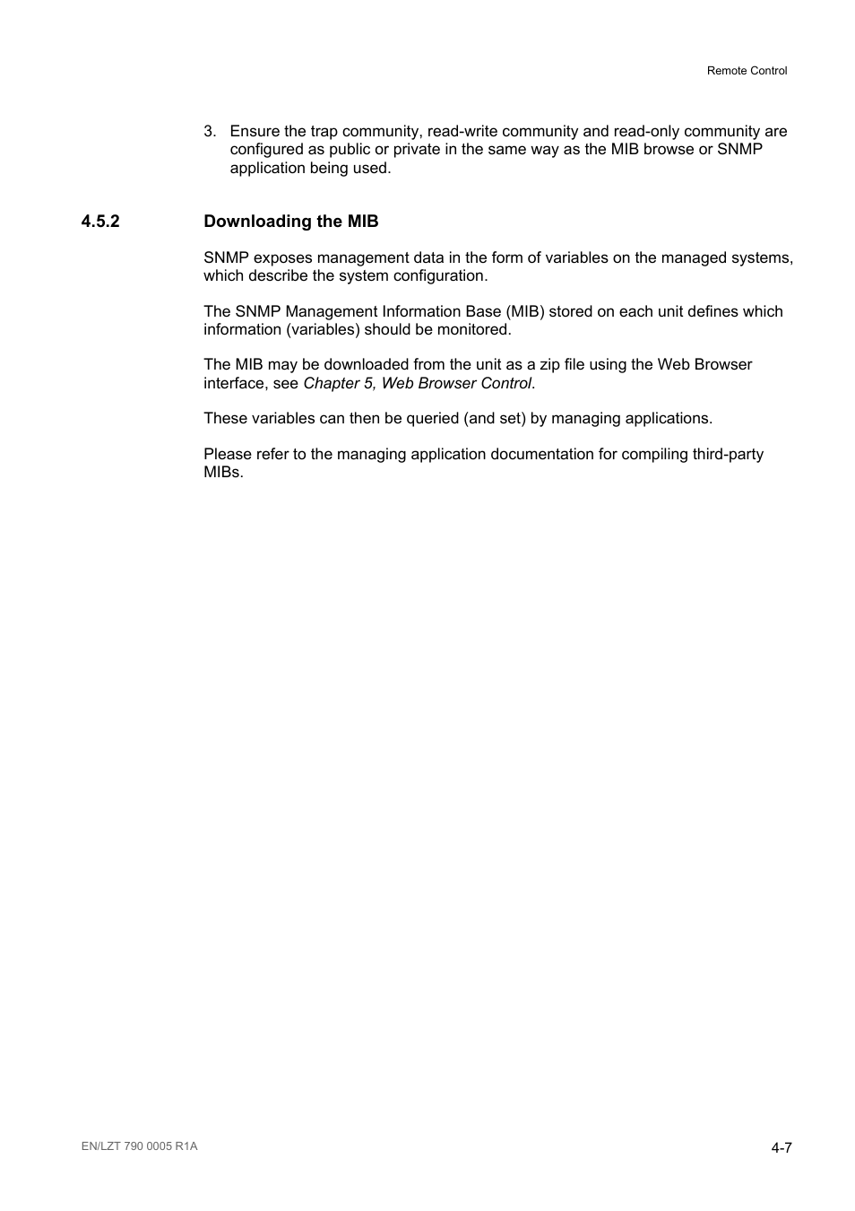 2 downloading the mib, Downloading the mib -7 | Ericsson RX8000 Series User Manual | Page 115 / 236