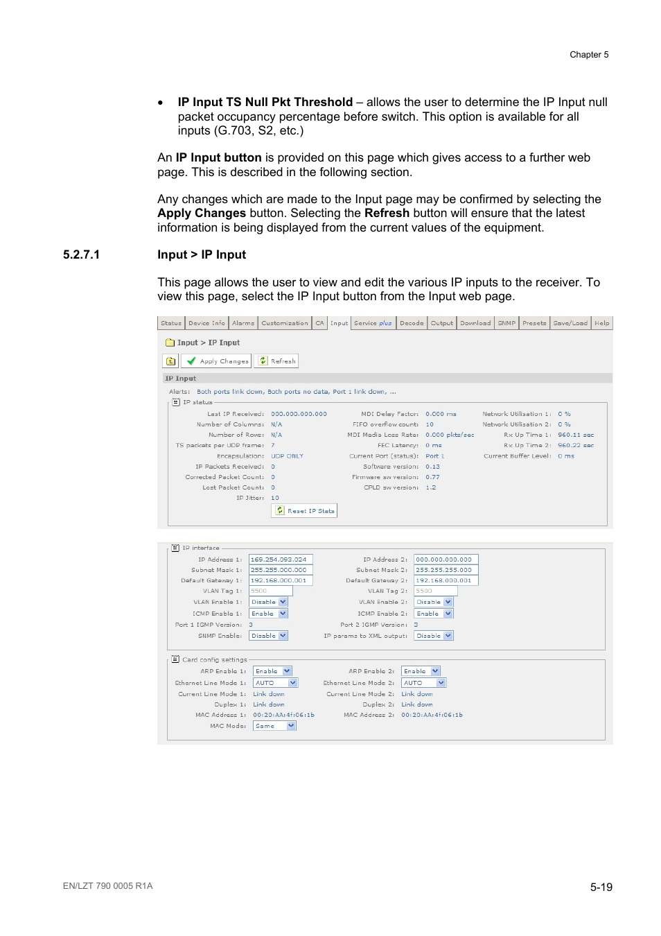 1 input > ip input, Input > ip input -19 | Ericsson RX8000 Series User Manual | Page 135 / 236