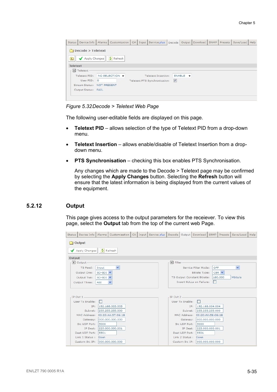 12 output, Output -35, Figure 5.32 | Ericsson RX8000 Series User Manual | Page 151 / 236