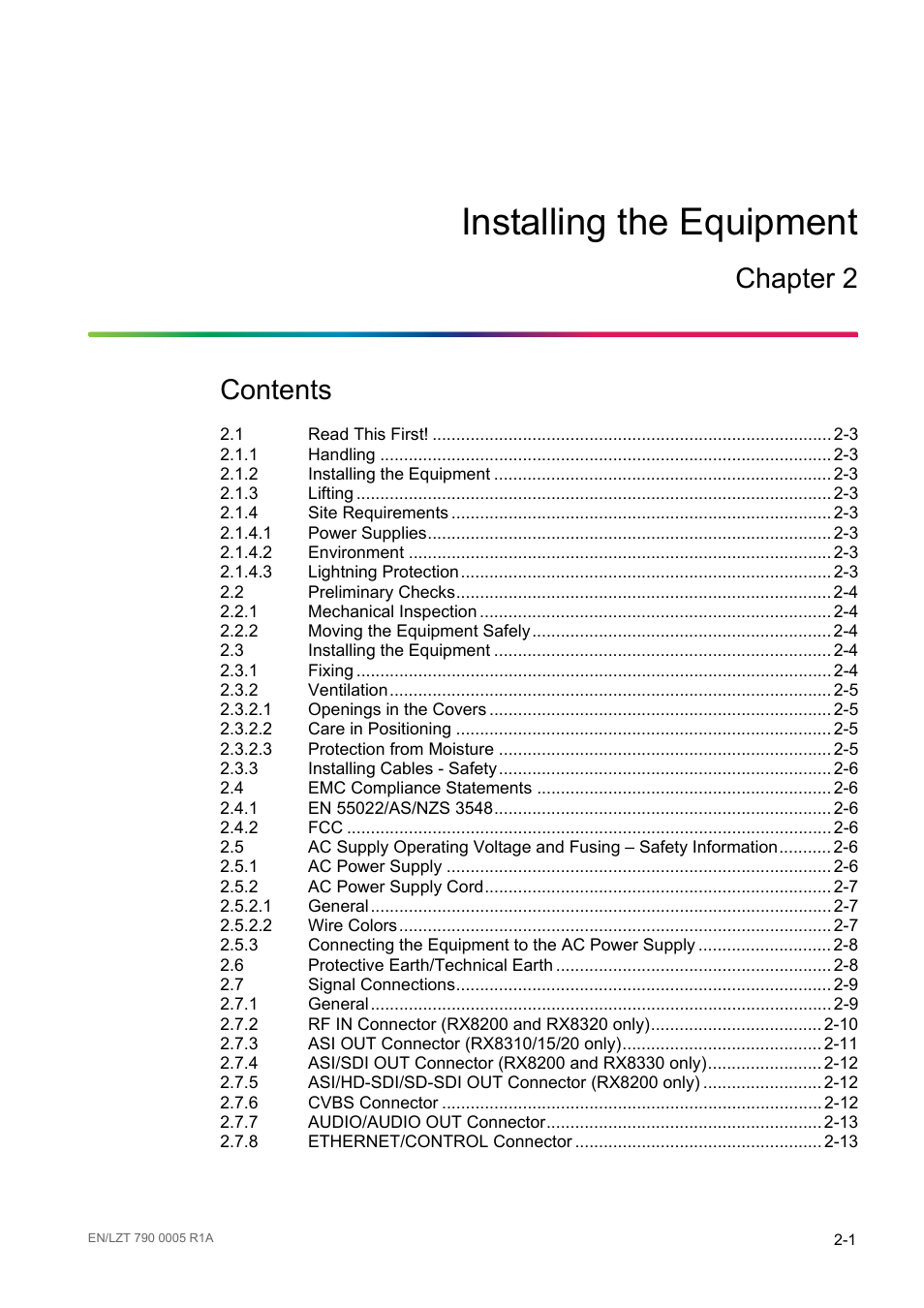 Ericsson RX8000 Series User Manual | Page 33 / 236