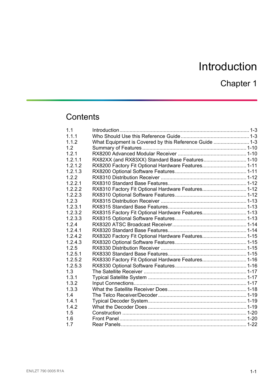 Ericsson RX8000 Series User Manual | Page 9 / 236