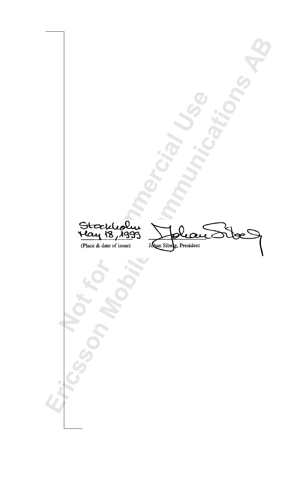 Declaration of conformity 118, Declaration of conformity | Ericsson R250s Pro User Manual | Page 121 / 126