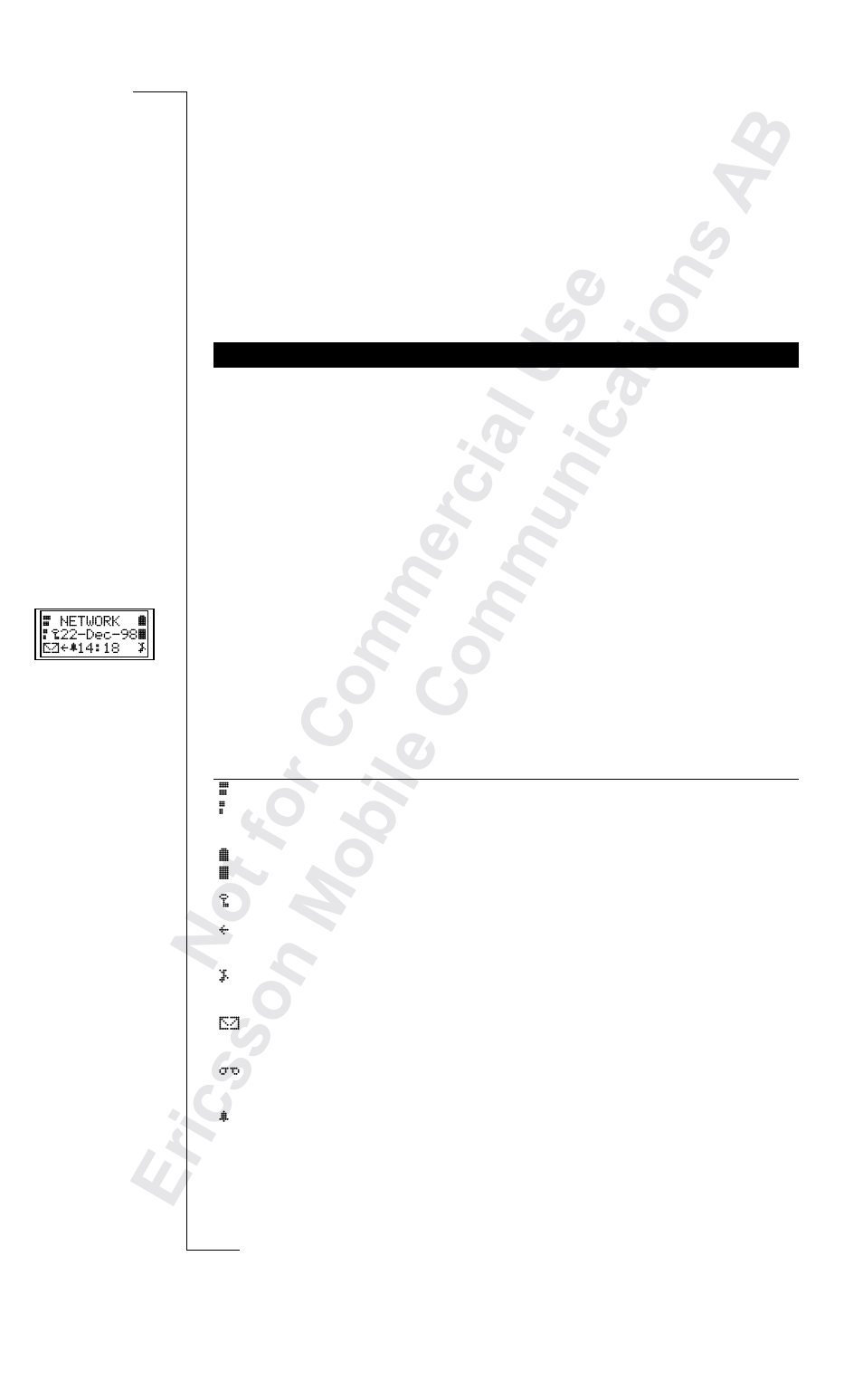 Display information and key functions 17, Display information and key functions | Ericsson R250s Pro User Manual | Page 20 / 126