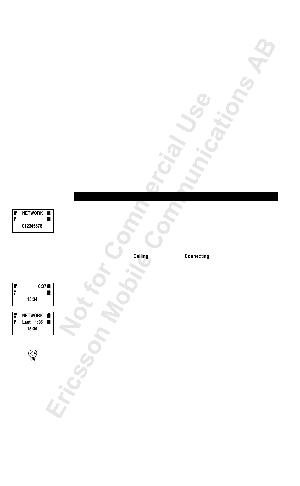 Making and receiving calls 19, Making and receiving calls | Ericsson R250s Pro User Manual | Page 22 / 126