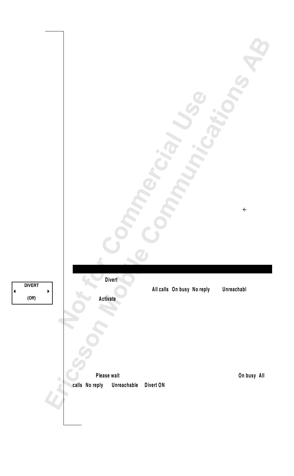 Diverting incoming calls 62, Diverting incoming calls | Ericsson R250s Pro User Manual | Page 65 / 126