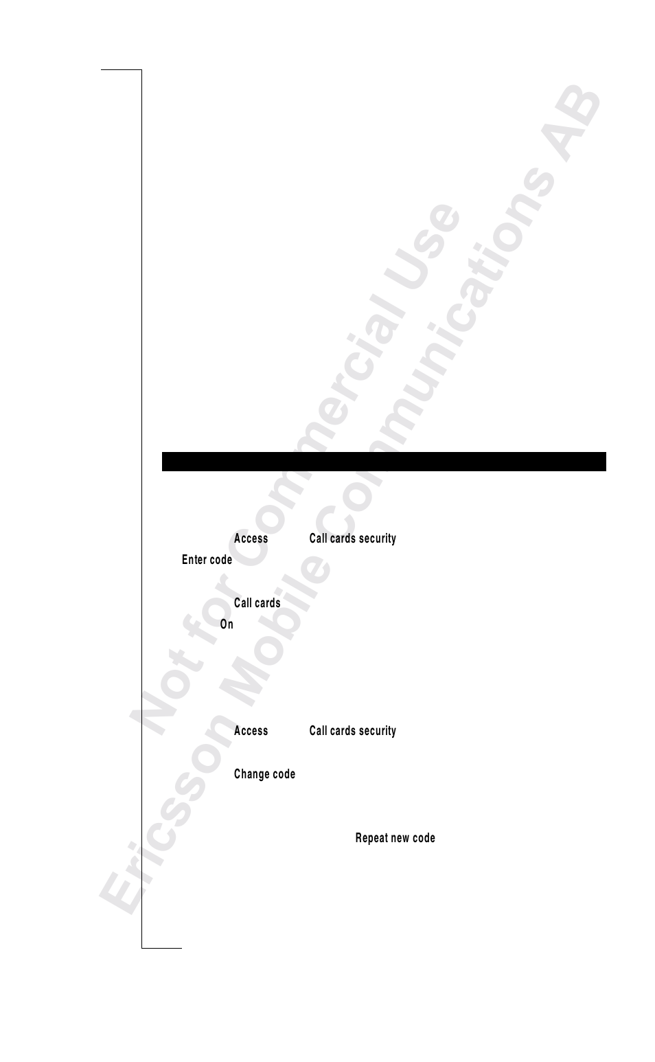 Calling card or credit card calls 83, Calling card or credit card calls | Ericsson R250s Pro User Manual | Page 86 / 126