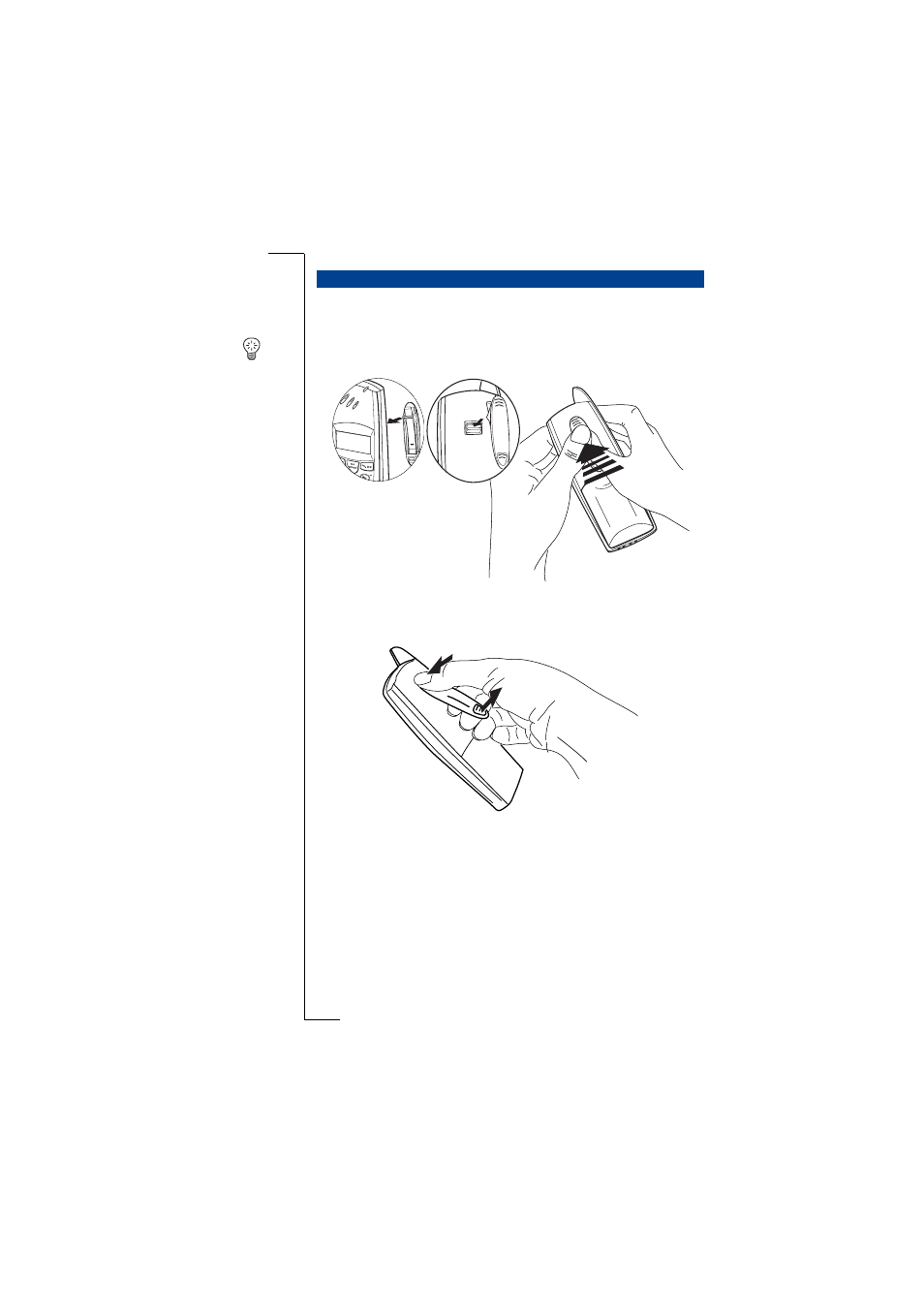 Attaching and removing the clip, Attaching and removing the clip 10 | Ericsson 230i User Manual | Page 11 / 45